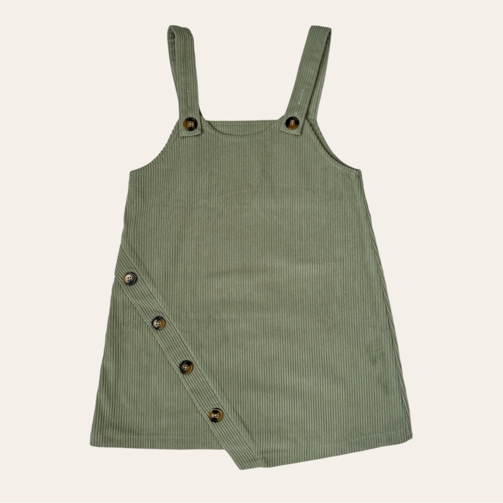 Sleeveless Corduroy Overalls Dress 6-7, 12 NWOT